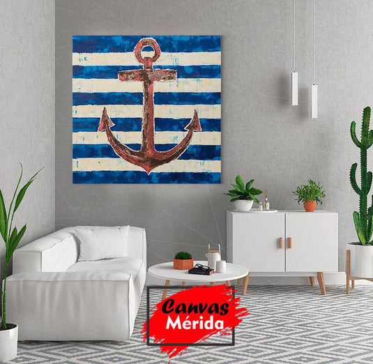 Ancla Estilo Marinero - Canvas Mérida Fine Print Art