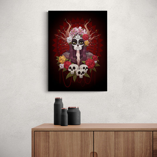 Animated Catrina - Canvas Mérida Fine Print Art