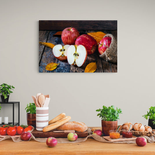 Apples in fall - Canvas Mérida Fine Print Art