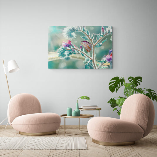 Aqua Butterfly - Canvas Mérida Fine Print Art