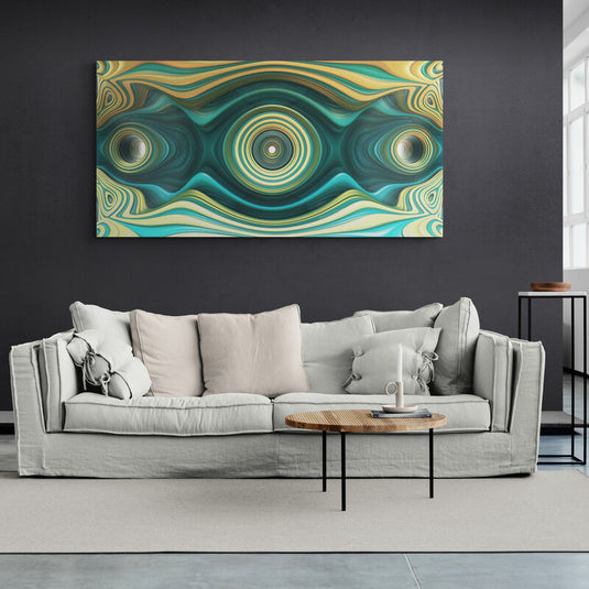 Aqua Rings - Canvas Mérida Fine Print Art