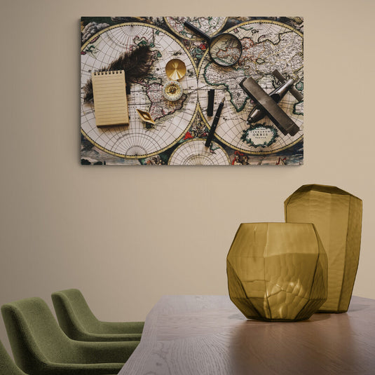 Around the World Vintage - Canvas Mérida Fine Print Art