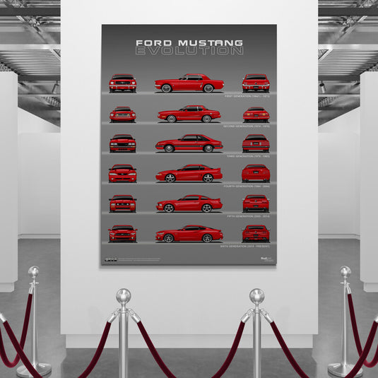 Ford Mustang Evolution - Canvas Mérida Fine Print Art