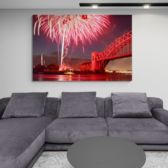 Astoria Fireworks - Canvas Mérida Fine Print Art