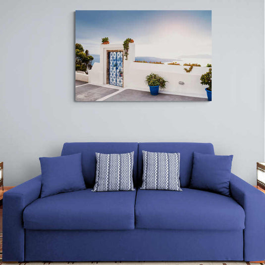 Atardecer en la Isla Santorini - Canvas Mérida Fine Print Art