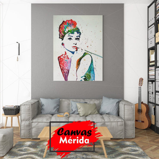 Audrey Hepburn Destellos - Canvas Mérida Fine Print Art