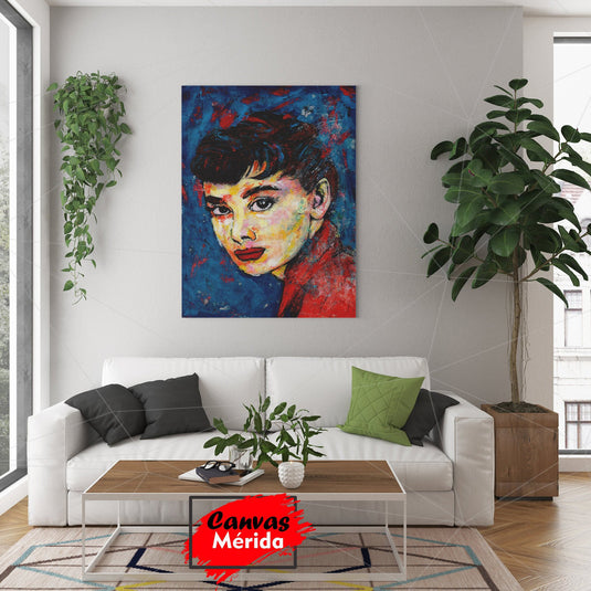Audrey Hepburn Retrato - Canvas Mérida Fine Print Art