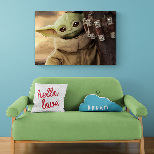 Baby Joda The Mandalorian - Canvas Mérida Fine Print Art