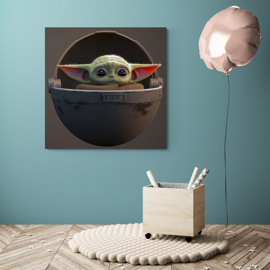 Baby Joda on Stroller - Canvas Mérida Fine Print Art