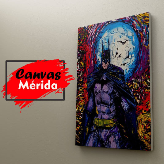 Cuadro decorativo de Batman estilo expresionista – arte colorido y dinámico ideal para fans de superhéroes | Canvas Mérida