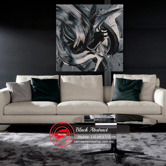 Black Abstract - Canvas Mérida Fine Print Art