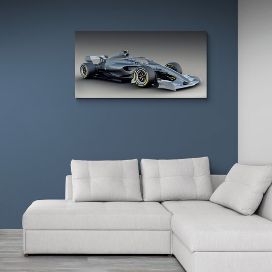 Black Car Formula 1 - Canvas Mérida Fine Print Art