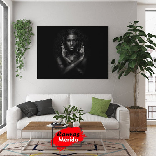 Black Woman is God Sixteen - Canvas Mérida Fine Print Art