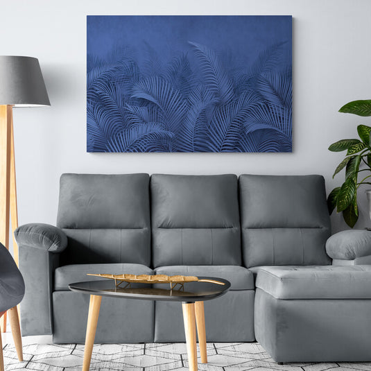 Blue Areca Palm - Canvas Mérida Fine Print Art