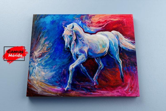 Blue Horse - Canvas Mérida Fine Print Art