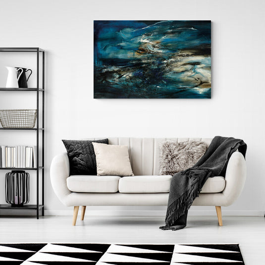 Blue Night Abstract - Canvas Mérida Fine Print Art