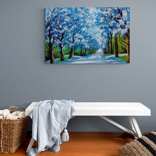 Caminos_Arco_Arbol_Azul_Cuadro_Decorativo_Arte_Abstracto