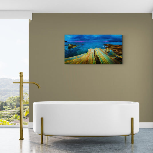 Blue Paint - Canvas Mérida Fine Print Art