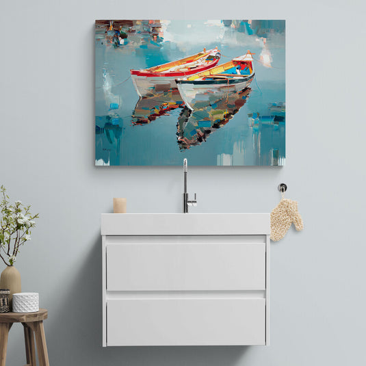 Boat Reflection - Canvas Mérida Fine Print Art