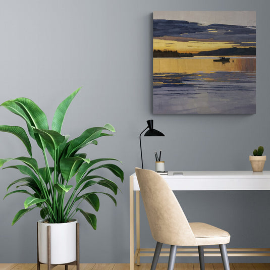 Boat on the Lake - Canvas Mérida Fine Print Art