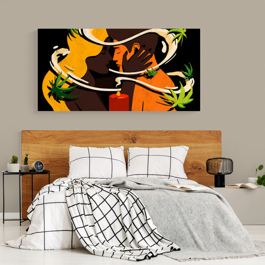 Cannabis Love - Canvas Mérida Fine Print Art