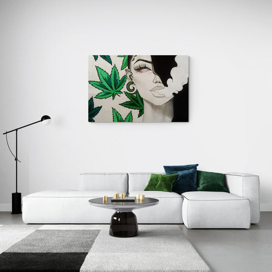 Cannabis Smoke - Canvas Mérida Fine Print Art