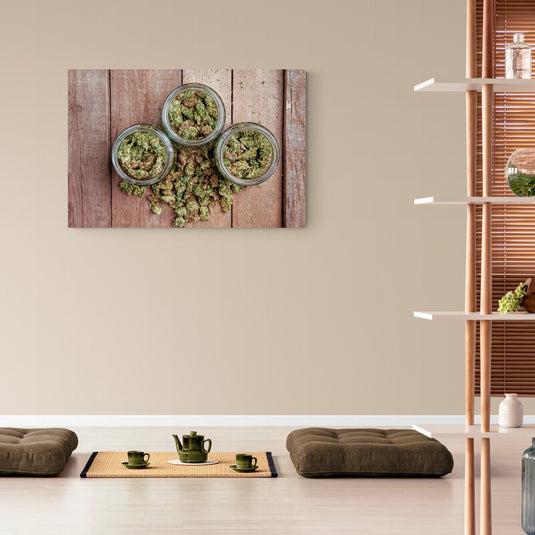 Cannabis Tea - Canvas Mérida Fine Print Art