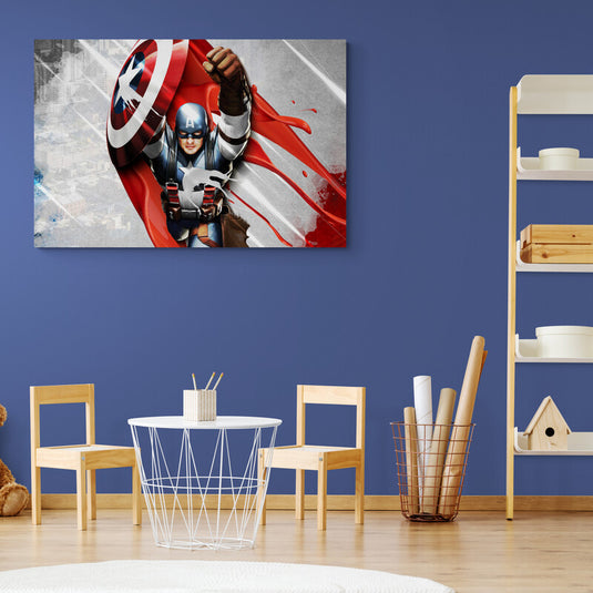 Captain America - Canvas Mérida Fine Print Art