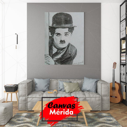 Charles Chaplin Dibujo - Canvas Mérida Fine Print Art