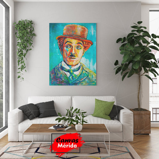 Charles Chaplin Ilustracion - Canvas Mérida Fine Print Art