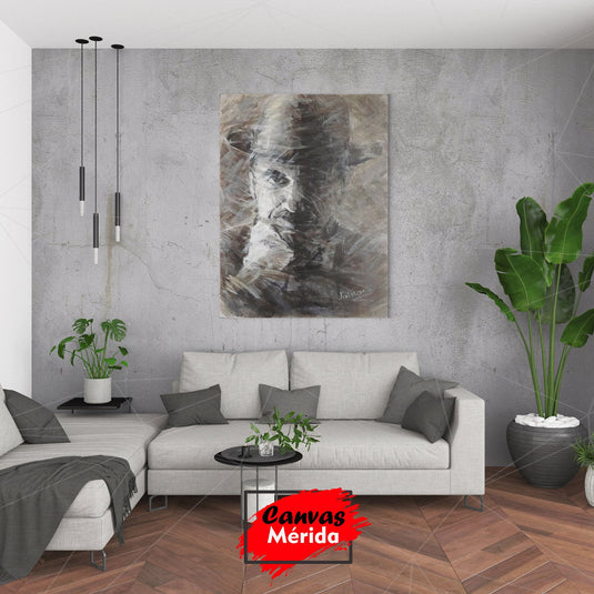 Charles Chaplin Sombreado - Canvas Mérida Fine Print Art