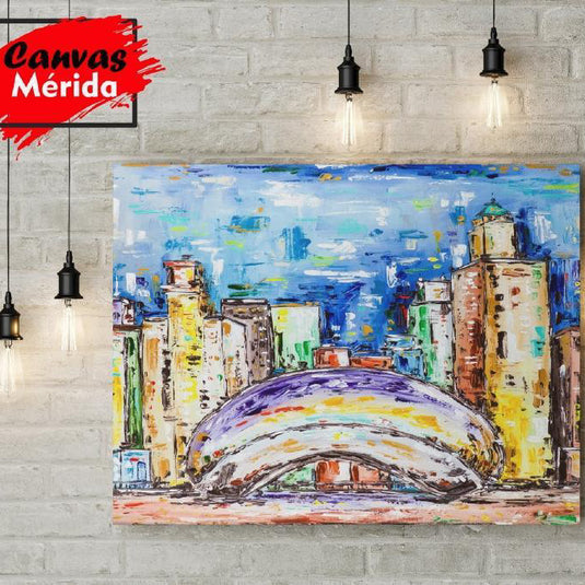 Chicago Skyline Number 1 - Canvas Mérida Fine Print Art