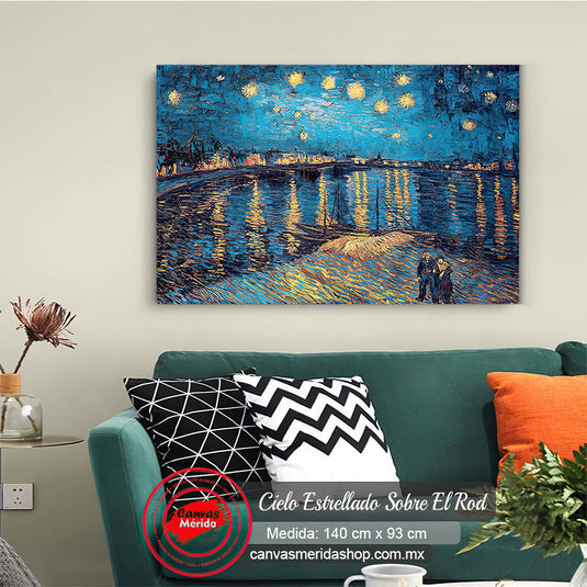 Van Gogh Noche estrellada sobre el Ródano río estrellas