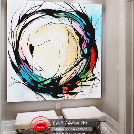 Circle Modern Art - Canvas Mérida Fine Print Art
