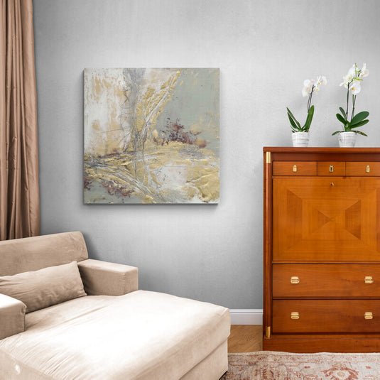 Goldberger Gilded Circuit II abstracto dorado