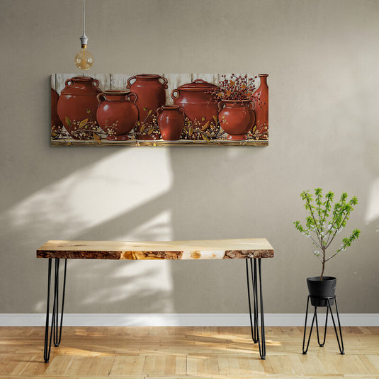 Clay Vases - Canvas Mérida Fine Print Art