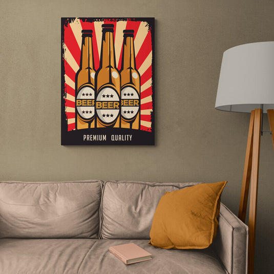 Cold Beer Vintage - Canvas Mérida Fine Print Art