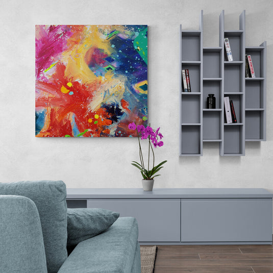 Arte abstracto en colores vibrantes