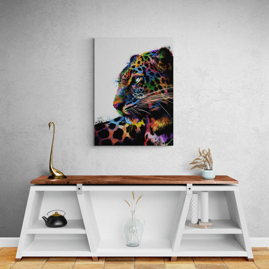 Leopardo Multicolor en Estilo Contemporáneo