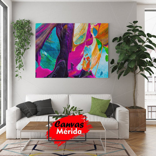 Colorful Abstrac - Canvas Mérida Fine Print Art