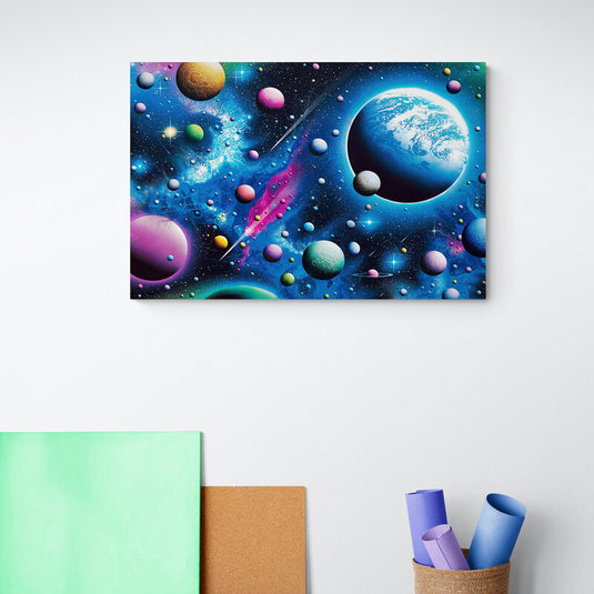 Colorful Galaxy - Canvas Mérida Fine Print Art