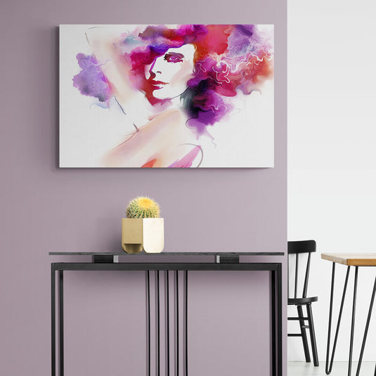 Colorful Girl - Canvas Mérida Fine Print Art