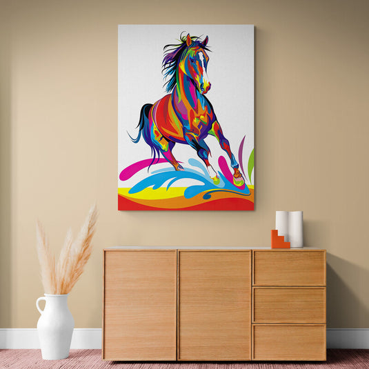 Caballo galopante multicolor