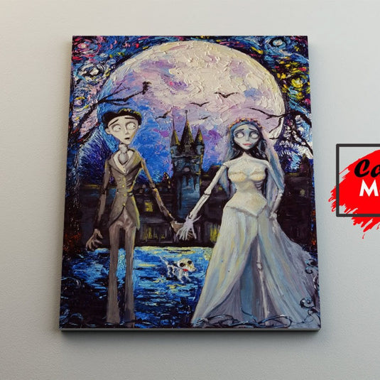 Corpse Bride Victor and Emily - Canvas Mérida Fine Print Art