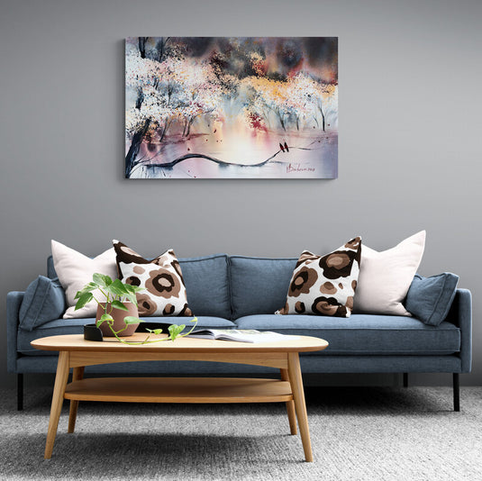 Cuadro_Decorativo_Abstracto_Colores_Rosas_Amarillos_Negros_Blancos_Ramas_Definidas