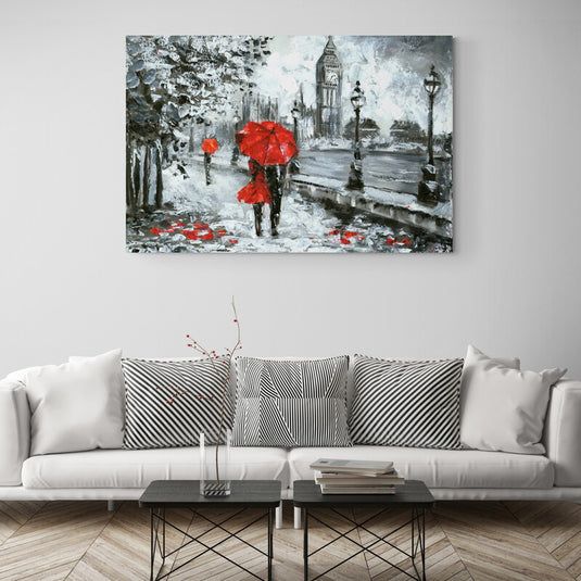 Couple in London (pareja en londres) - Canvas Mérida Fine Print Art