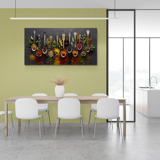 Cucharas con Especias Landscape - Canvas Mérida Fine Print Art