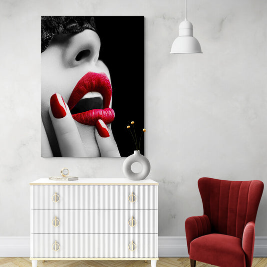Dama de Labios Rojos - Canvas Mérida Fine Print Art