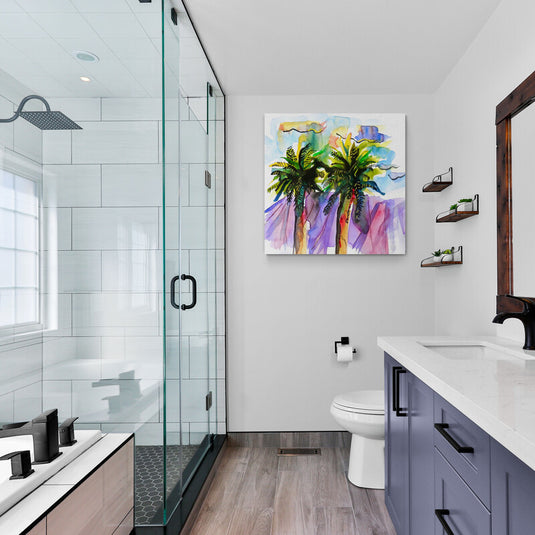 Dancing Palm Trees - Canvas Mérida Fine Print Art