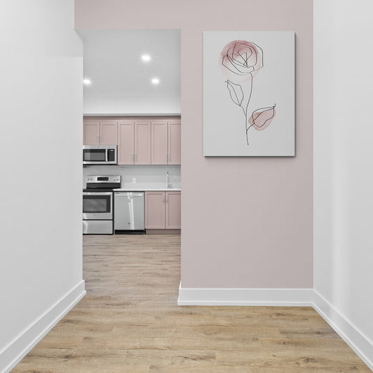 Rosa minimalista en tonos pastel